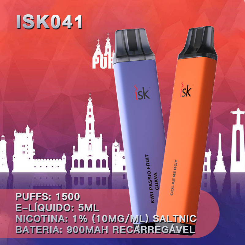 ISK041 POD Descartável 1500 Puffs Retângulo Vape Pen | ISK Vape | POD Descartável OEM/ODM DTL ...